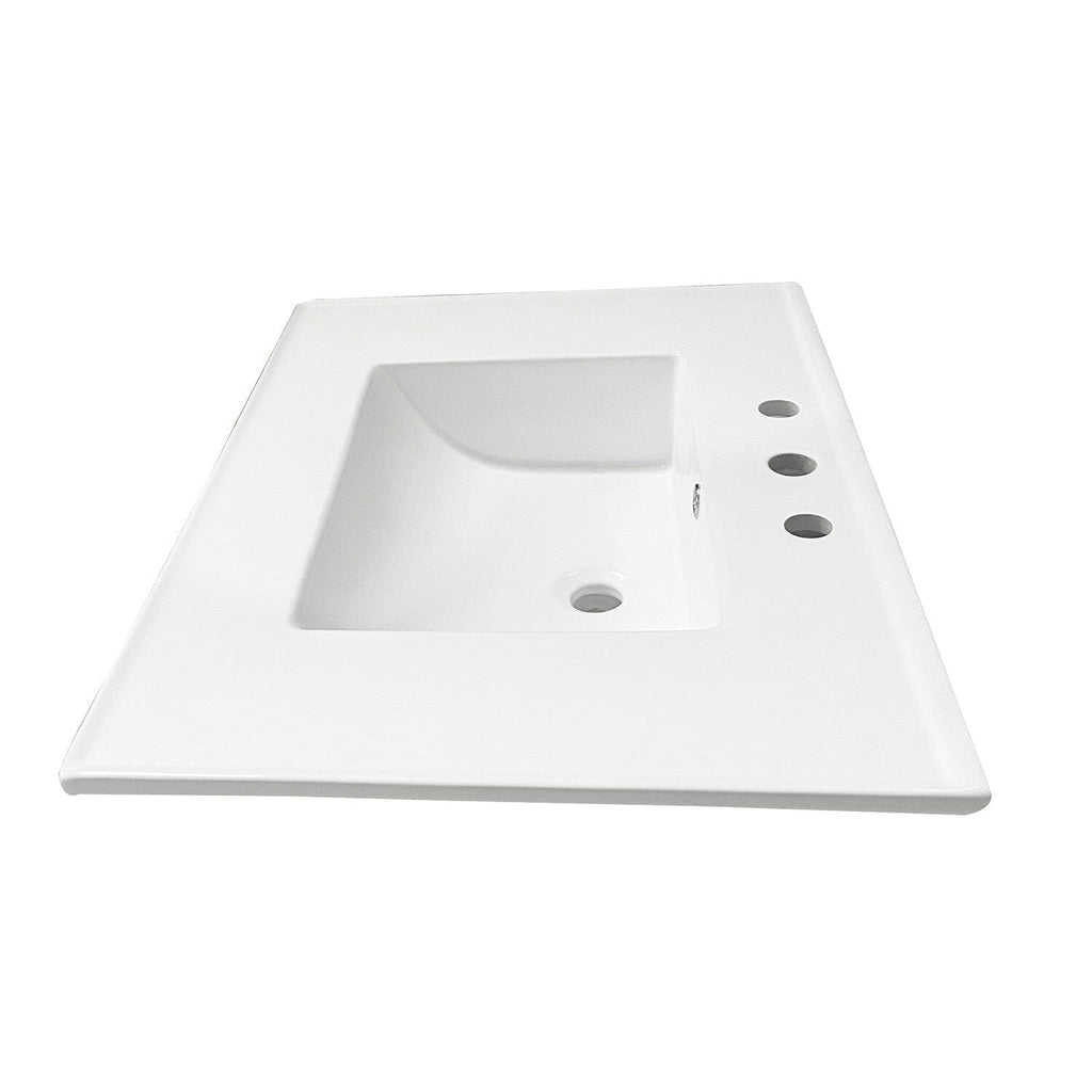 Continental 31-Inch Ceramic Vanity Sink Top (8" Faucet Drillings)