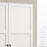 Aubree 40"W White Wardrobe Cabinet Armoire with 2 Drawers and Hanging Rod