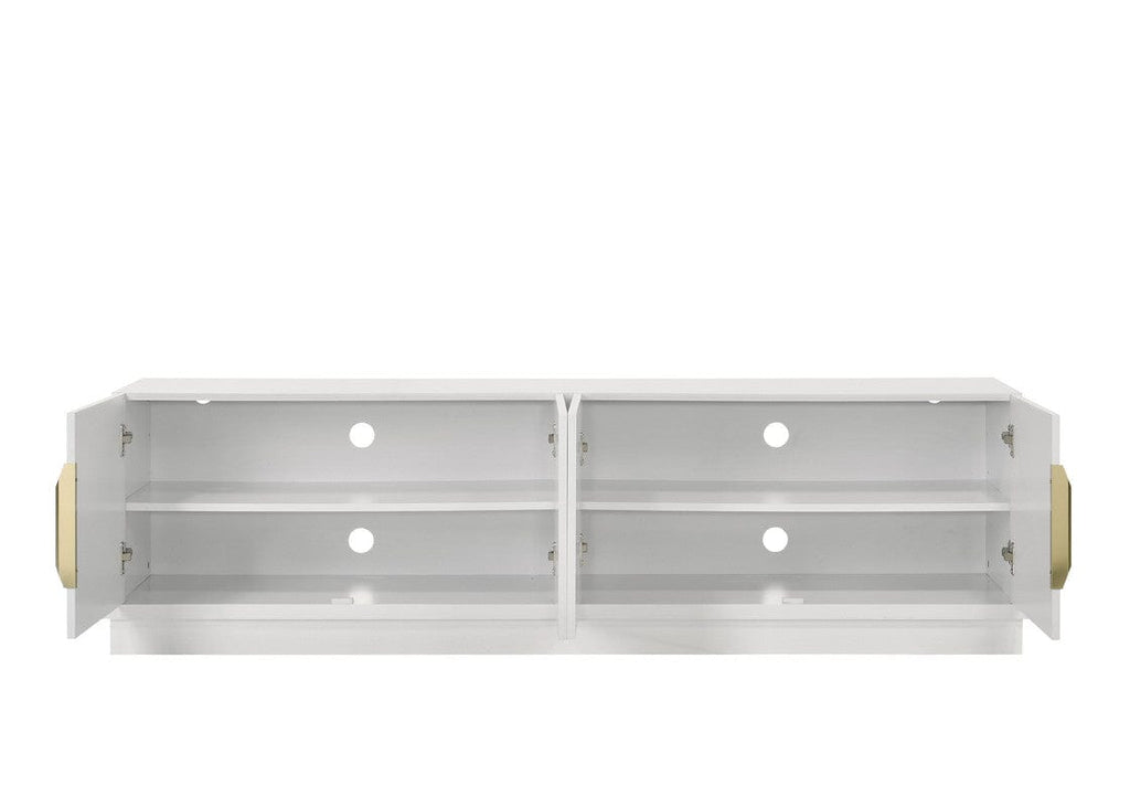 Palmer 70"W White 4-Door TV Stand