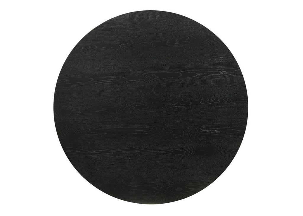 Jasper Ebony Black 20"W Round Console Table