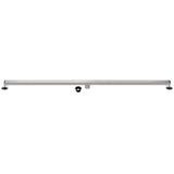 Watercourse 72-Inch Stainless Steel Linear Shower Drain with Reversible Tile Insert and Flat Grate
