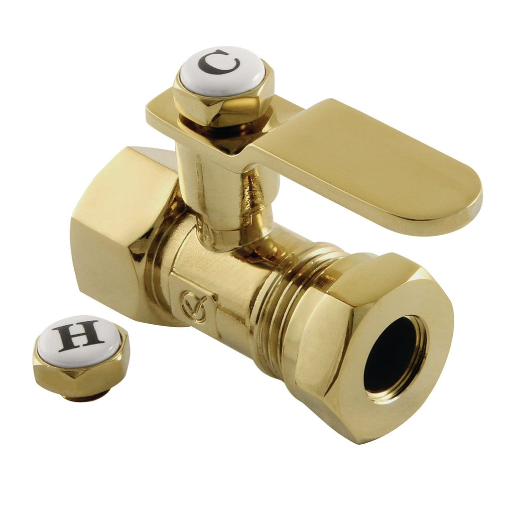 Whitaker 1/2-Inch FIP x 1/2-Inch or 7/16-Inch Slip Joint Quarter-Turn Straight Shut-Off Valve