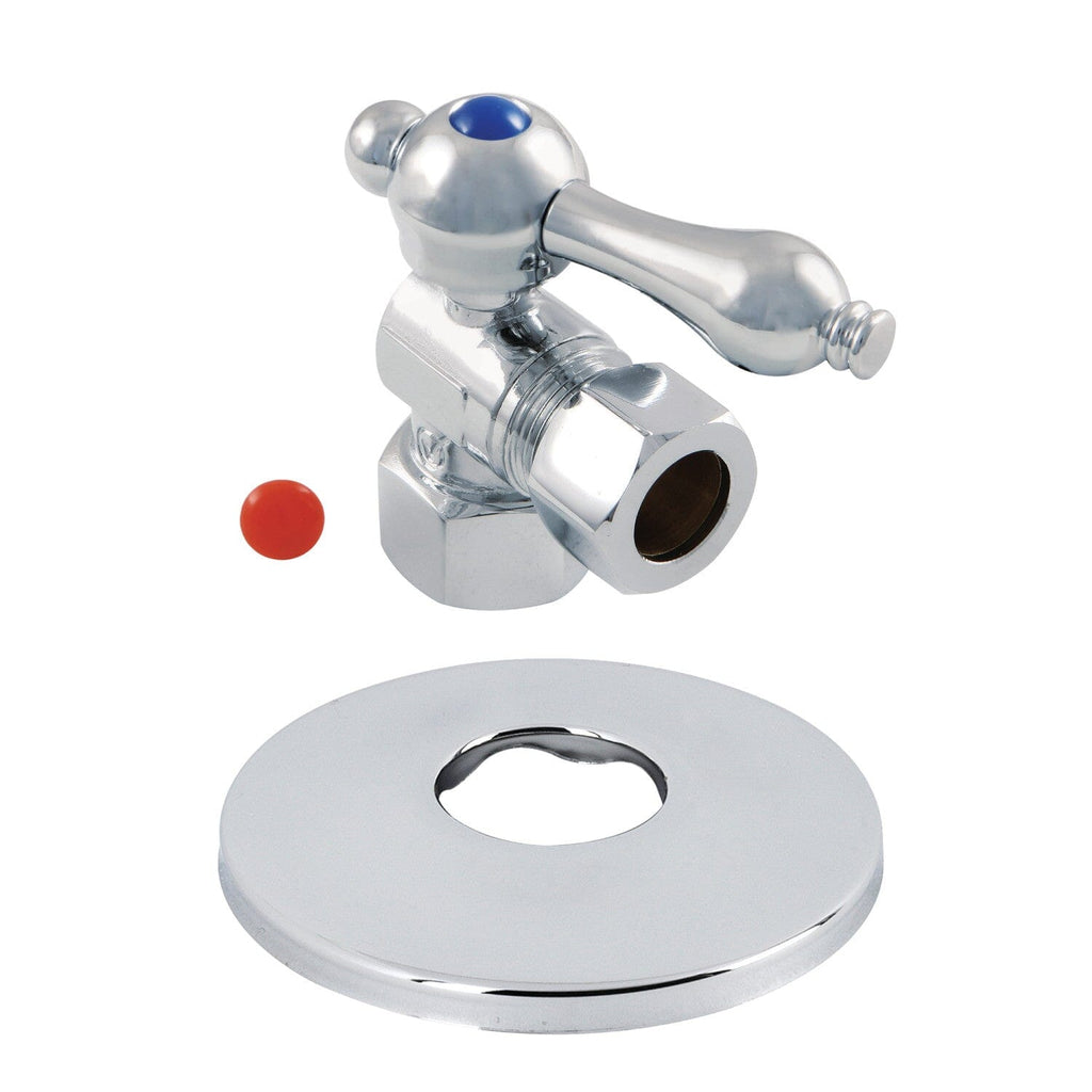 1/2-Inch FIP x 1/2-Inch O.D. Comp Quarter-Turn Angle Shut-Off Valve with Flange