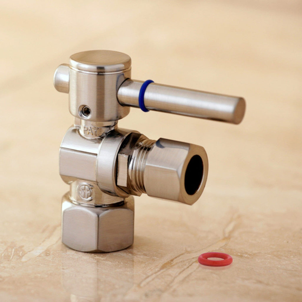 Fauceture 1/2-Inch FIP x 1/2-Inch O.D. Comp Quarter-Turn Angle Shut-Off Valve