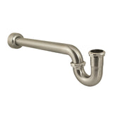 Trimscape 1-1/4 (or 1-1/2) x 1-1/2 Inch Decor P-Trap with High Box Flange, 19 Inch Length, 18 Gauge