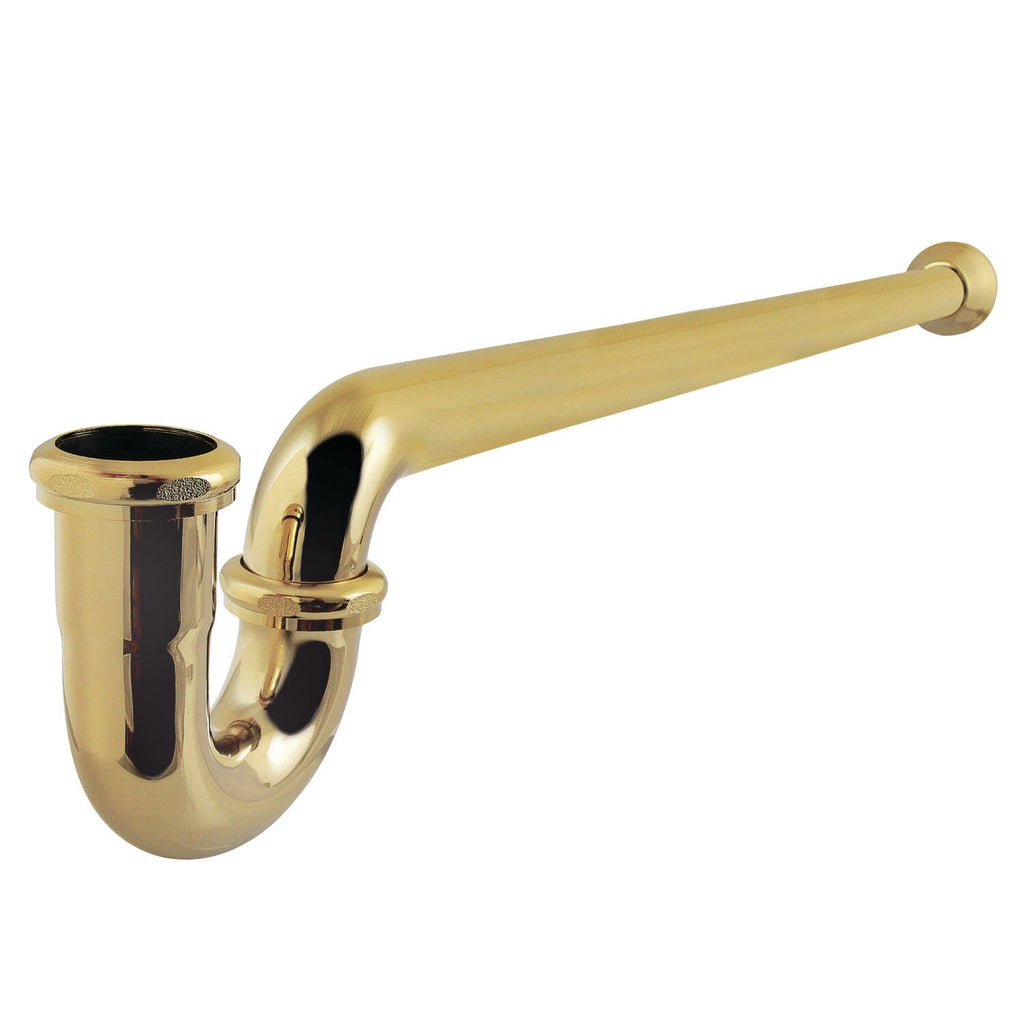 Vintage 1-1/4 (or 1-1/2) x 1-1/2 Inch Decor P-Trap with Bell Flange, 24 Inch Length, 18 Gauge