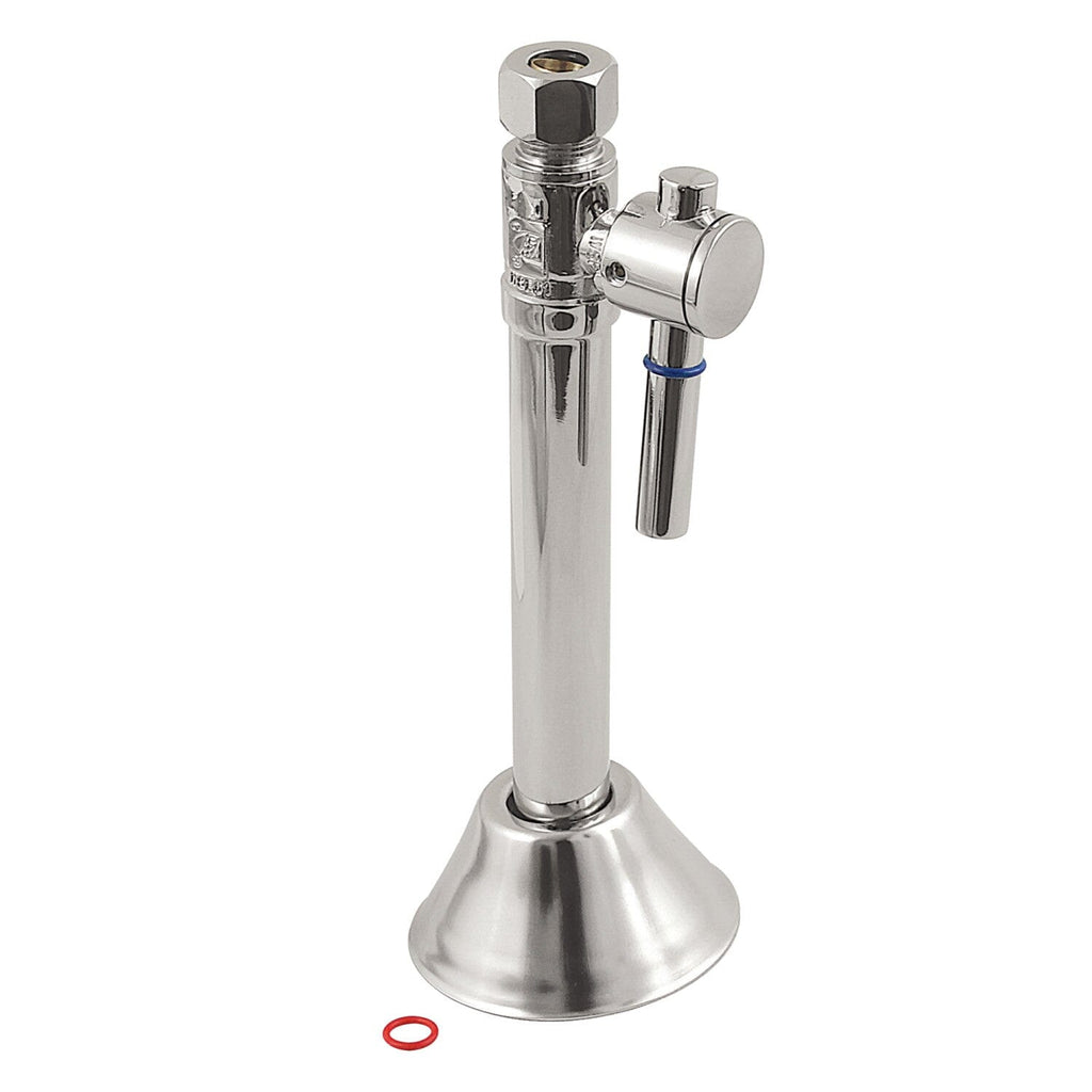 Vintage 1/2-Inch Sweat x 3/8-Inch O.D. Comp Straight Shut-Off Valve with 5-Inch Extension
