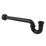 Trimscape 1-1/2 Inch Decor P-Trap with High Box Flange, 24 Inch Length, 18 Gauge