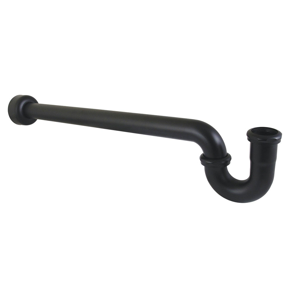 Trimscape 1-1/4 (or 1-1/2) x 1-1/2 Inch Decor P-Trap with High Box Flange, 24 Inch Length, 18 Gauge