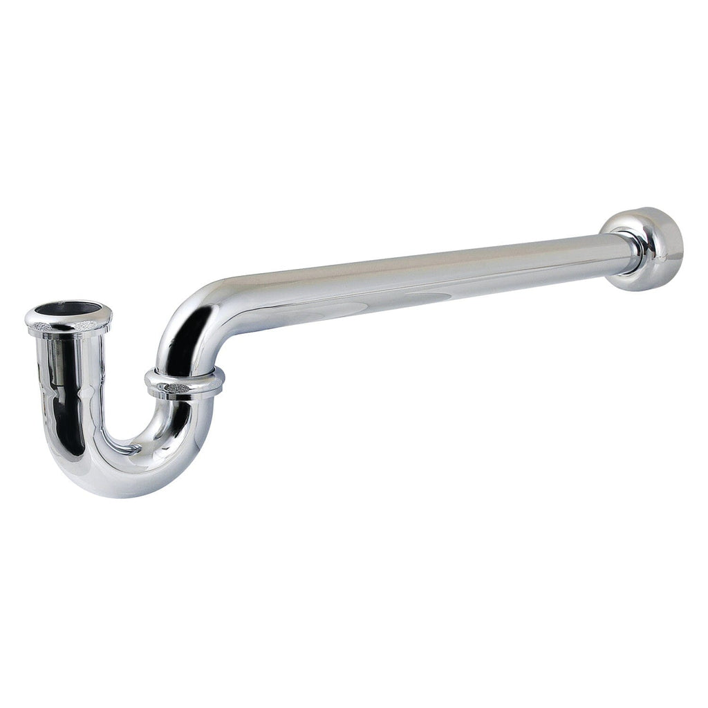 Trimscape 1-1/4 (or 1-1/2) x 1-1/2 Inch Decor P-Trap with High Box Flange, 24 Inch Length, 18 Gauge