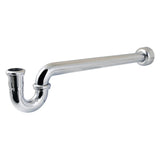 Trimscape 1-1/4 (or 1-1/2) x 1-1/2 Inch Decor P-Trap with High Box Flange, 24 Inch Length, 18 Gauge