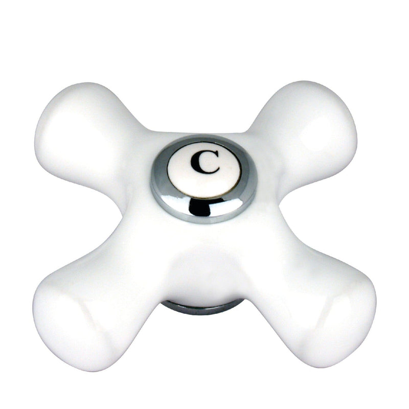 Vintage Porcelain Cross Handle (Cold Side)