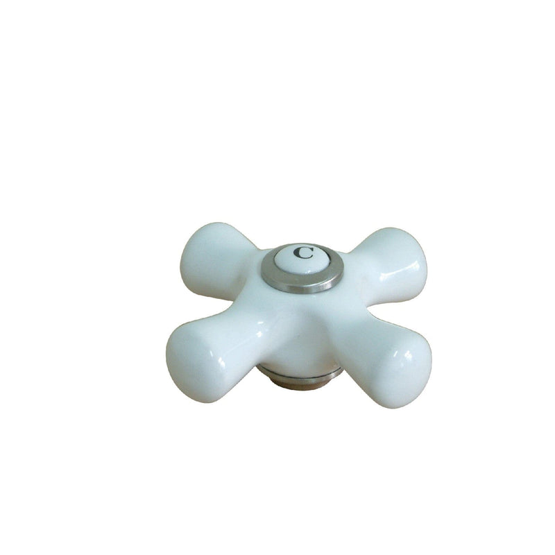 Vintage Porcelain Cross Handle (Cold Side)