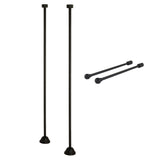 Vintage Straight Supply Line with Wall Bracket Combo