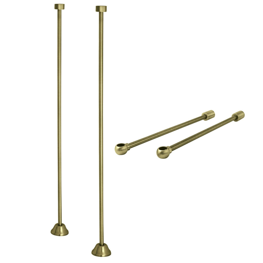 Vintage Straight Supply Line with Wall Bracket Combo