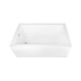 Aqua Eden 60-Inch Acrylic Rectangular 3-Wall Alcove Tub Combo with Waste and Overflow Drain (Left Hand Drain)