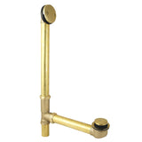 Made To Match 23-Inch Brass Toe Touch Tub Waste and Overflow