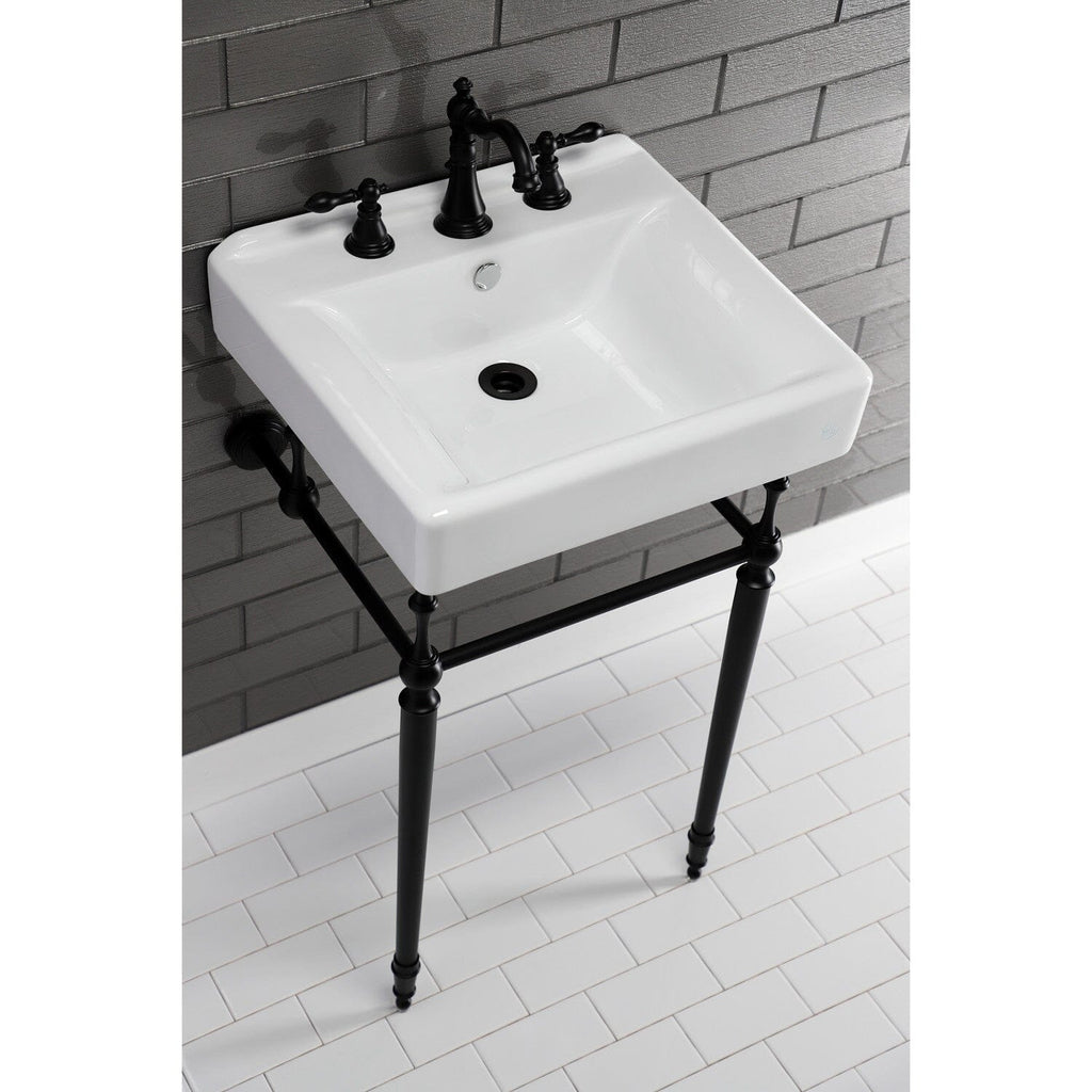 Concord 20-Inch Ceramic Console Sink Basin Only (8-Inch, 3-Hole)