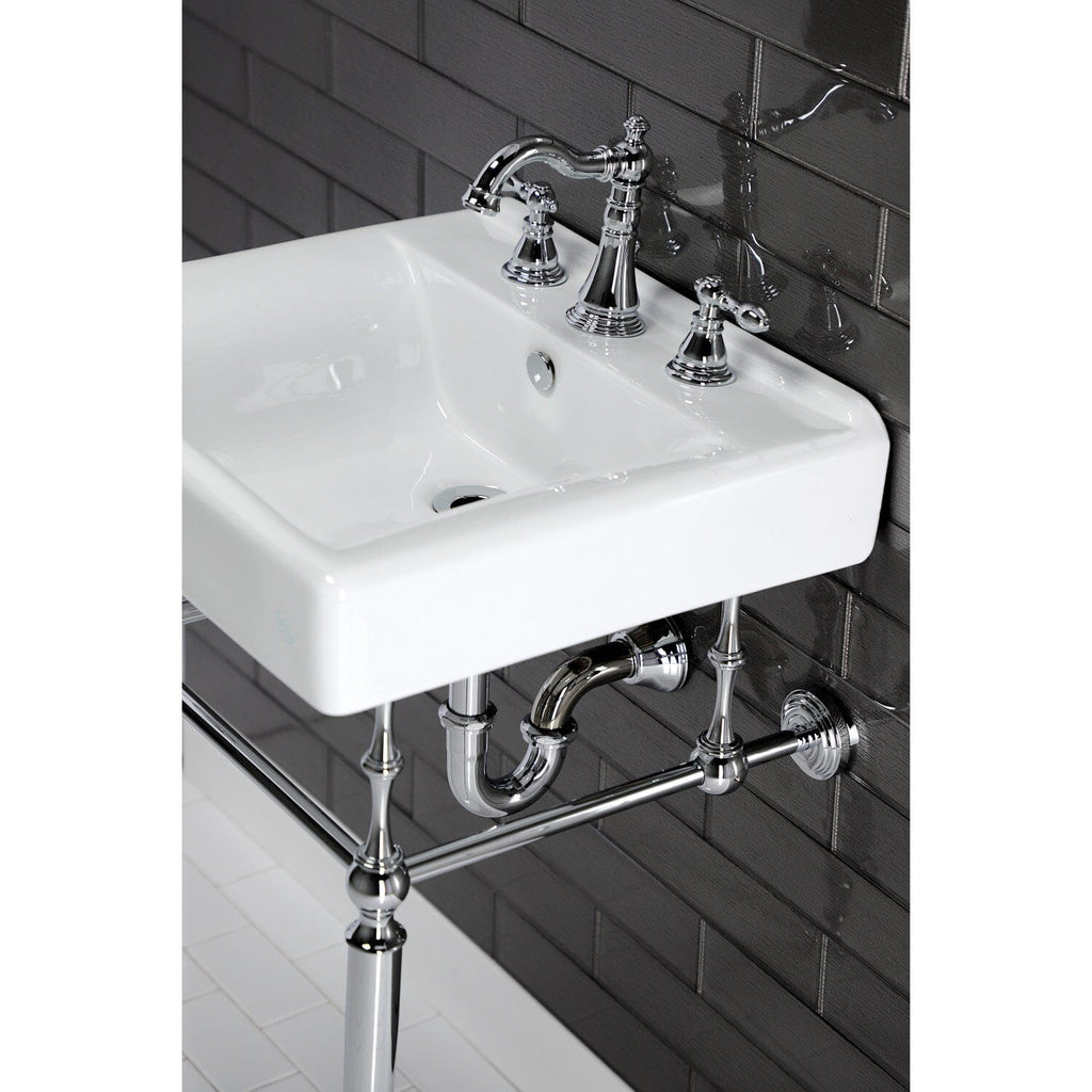 Concord 20-Inch Ceramic Console Sink Basin Only (8-Inch, 3-Hole)