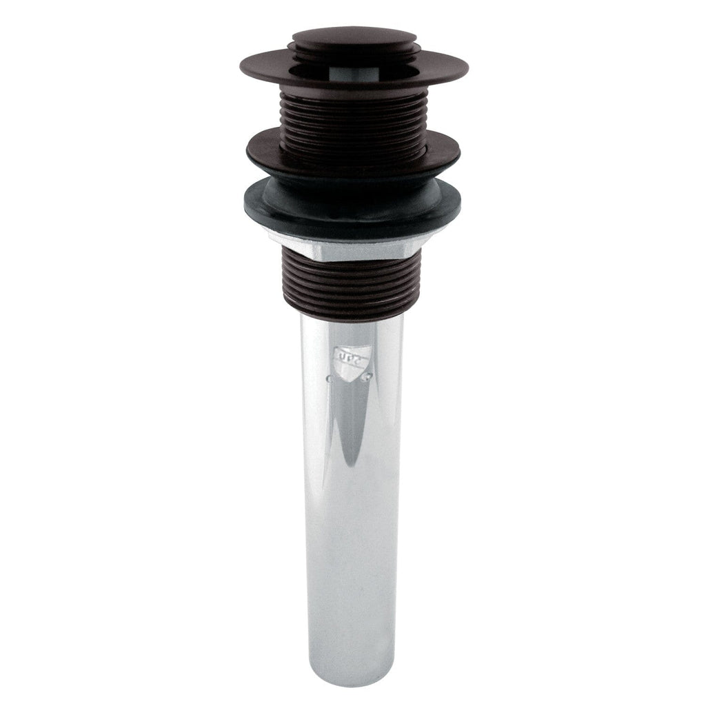 Trimscape Brass Push Pop-Up Bathroom Sink Drain without Overflow, 22 Gauge
