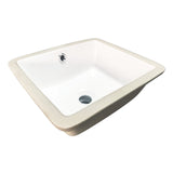 Linna 14-Inch Ceramic Square Undermount Bathroom Sink