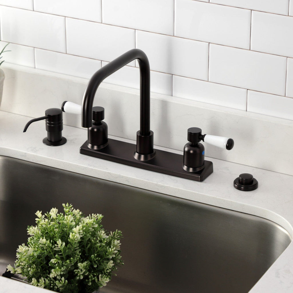 Paris Two-Handle 2-Hole 8" Centerset Kitchen Faucet