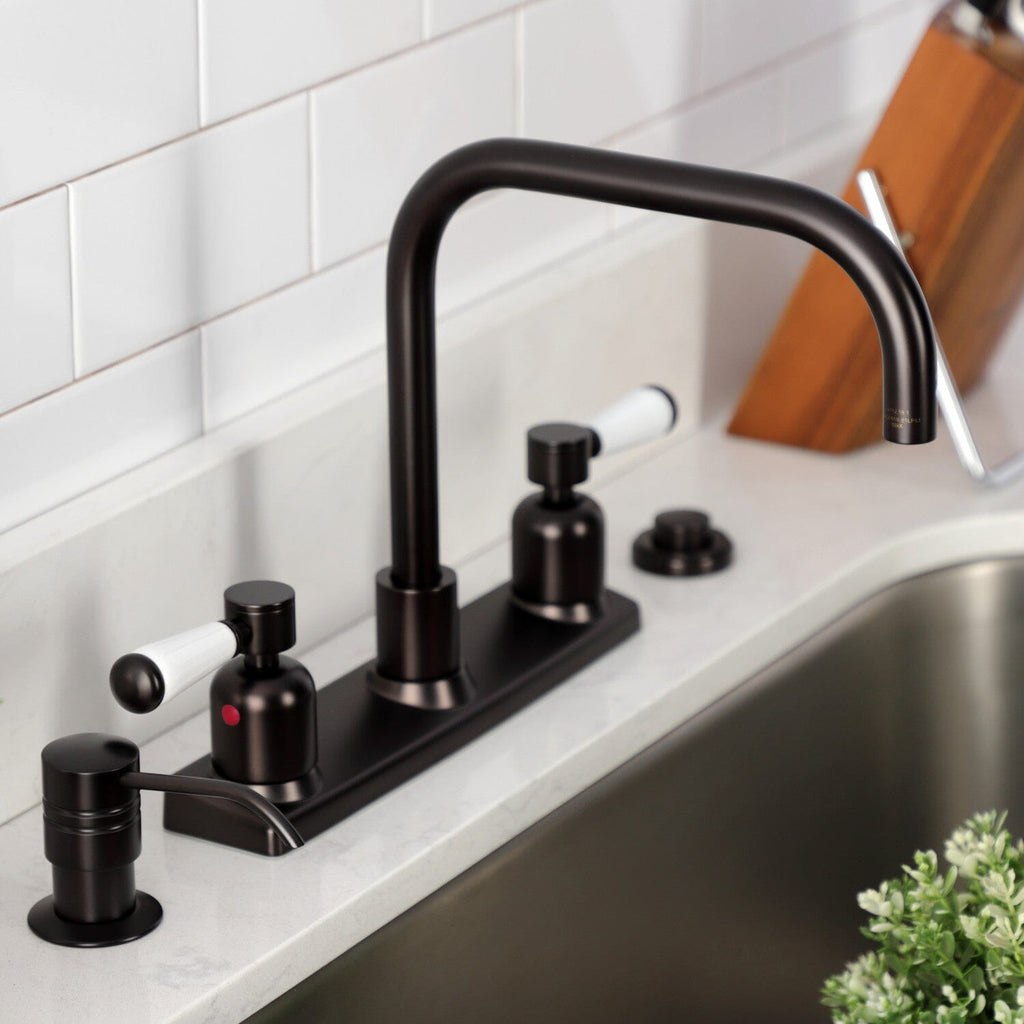 Paris Two-Handle 2-Hole 8" Centerset Kitchen Faucet