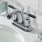 Kaiser Double-Handle 3-Hole Deck Mount 4-Inch Centerset Bathroom Faucet with Pop-Up Drain