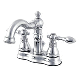 American Classic Double-Handle 3-Hole Deck Mount 4-Inch Centerset Bathroom Faucet with Brass Pop-Up