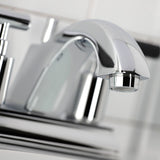 Kaiser Double-Handle 3-Hole Deck Mount 4-Inch Centerset Bathroom Faucet with Pop-Up Drain