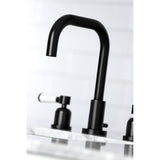 Paris Two-Handle 3-Hole Deck Mount Widespread Bathroom Faucet with Brass Pop-Up