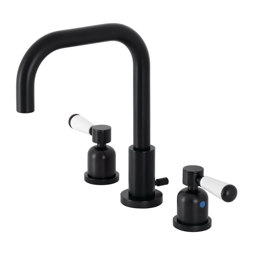 Paris Two-Handle 3-Hole Deck Mount Widespread Bathroom Faucet with Brass Pop-Up
