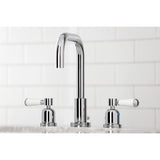 Paris Two-Handle 3-Hole Deck Mount Widespread Bathroom Faucet with Brass Pop-Up