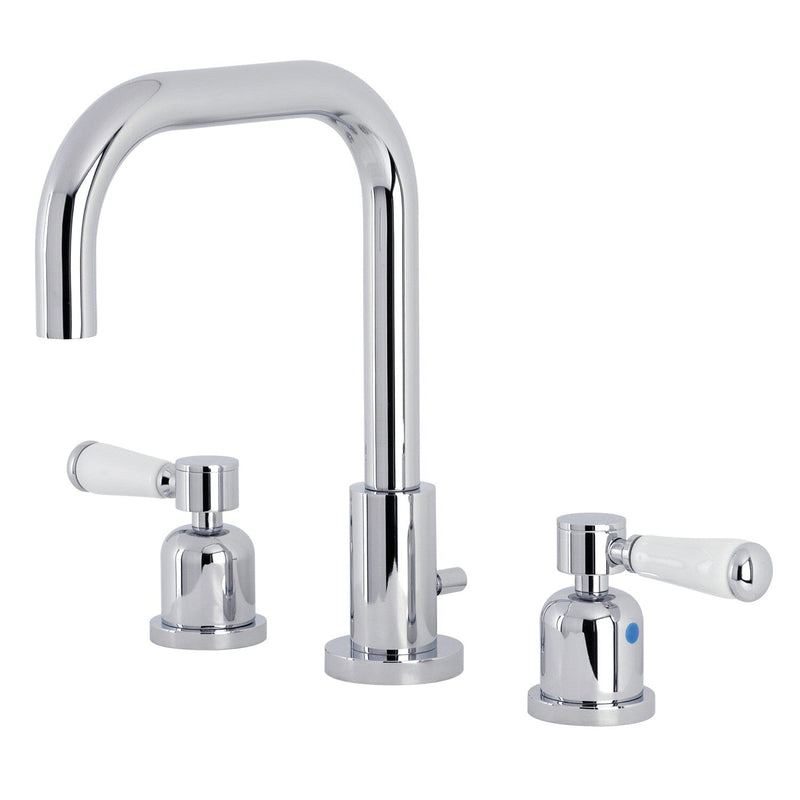 Paris Two-Handle 3-Hole Deck Mount Widespread Bathroom Faucet with Brass Pop-Up