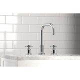 Concord Two-Handle 3-Hole Deck Mount Widespread Bathroom Faucet with Brass Pop-Up