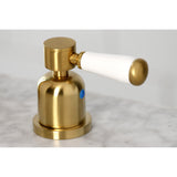 Paris Two-Handle 3-Hole Deck Mount Widespread Bathroom Faucet with Brass Pop-Up