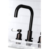 Paris Two-Handle 3-Hole Deck Mount Widespread Bathroom Faucet with Brass Pop-Up