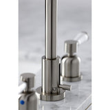 Paris Two-Handle 3-Hole Deck Mount Widespread Bathroom Faucet with Brass Pop-Up