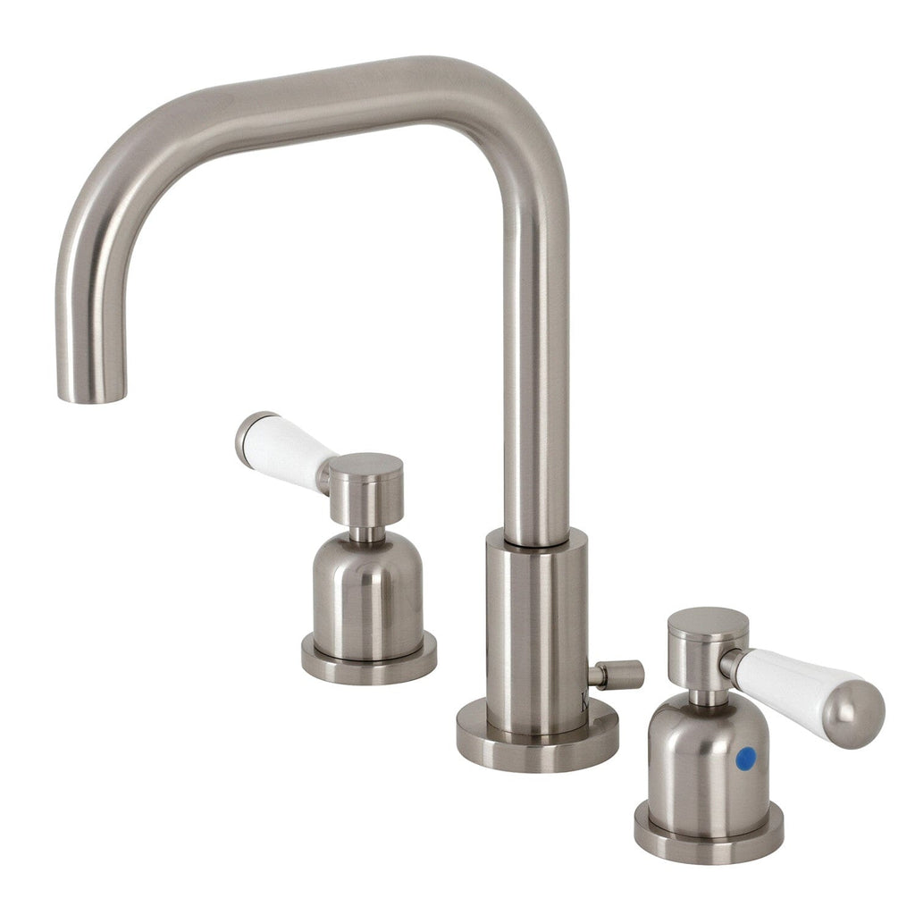 Paris Two-Handle 3-Hole Deck Mount Widespread Bathroom Faucet with Brass Pop-Up