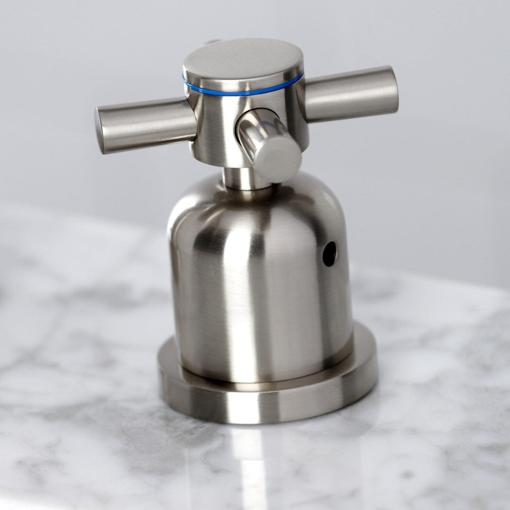 Concord Two-Handle 3-Hole Deck Mount Widespread Bathroom Faucet with Brass Pop-Up