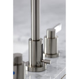 NuvoFusion Two-Handle 3-Hole Deck Mount Widespread Bathroom Faucet with Brass Pop-Up