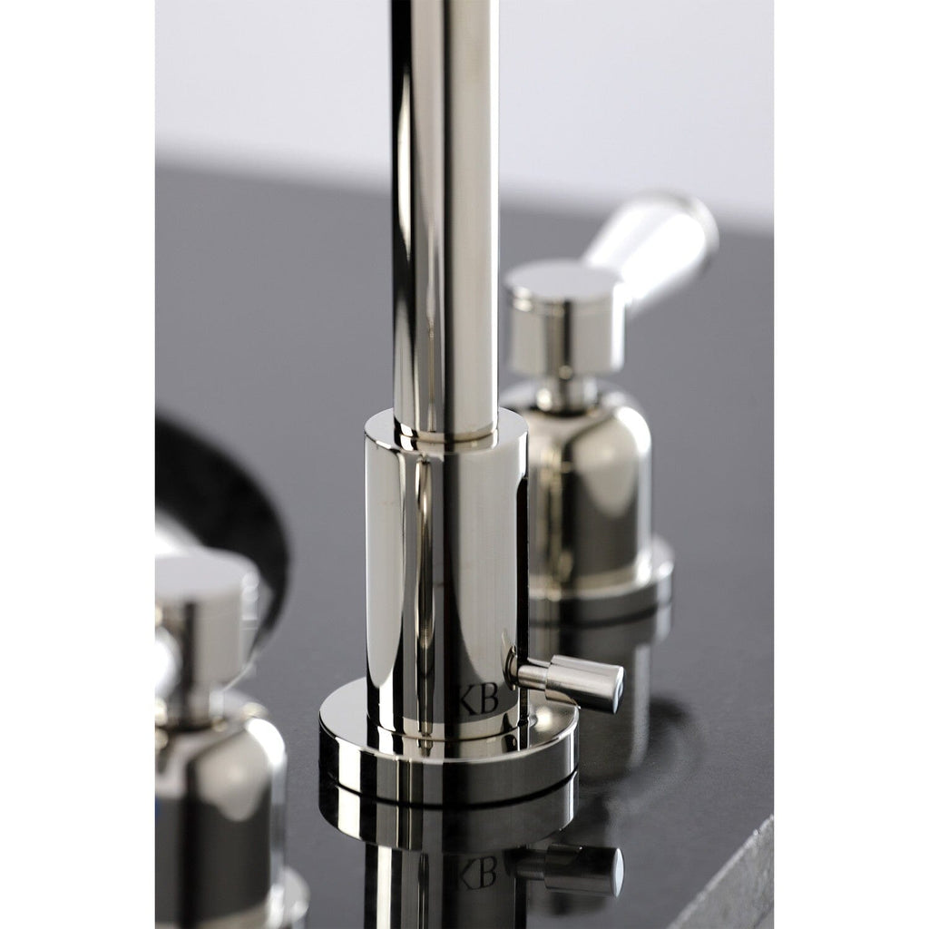 Paris Two-Handle 3-Hole Deck Mount Widespread Bathroom Faucet with Brass Pop-Up