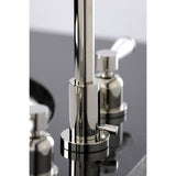 Paris Two-Handle 3-Hole Deck Mount Widespread Bathroom Faucet with Brass Pop-Up