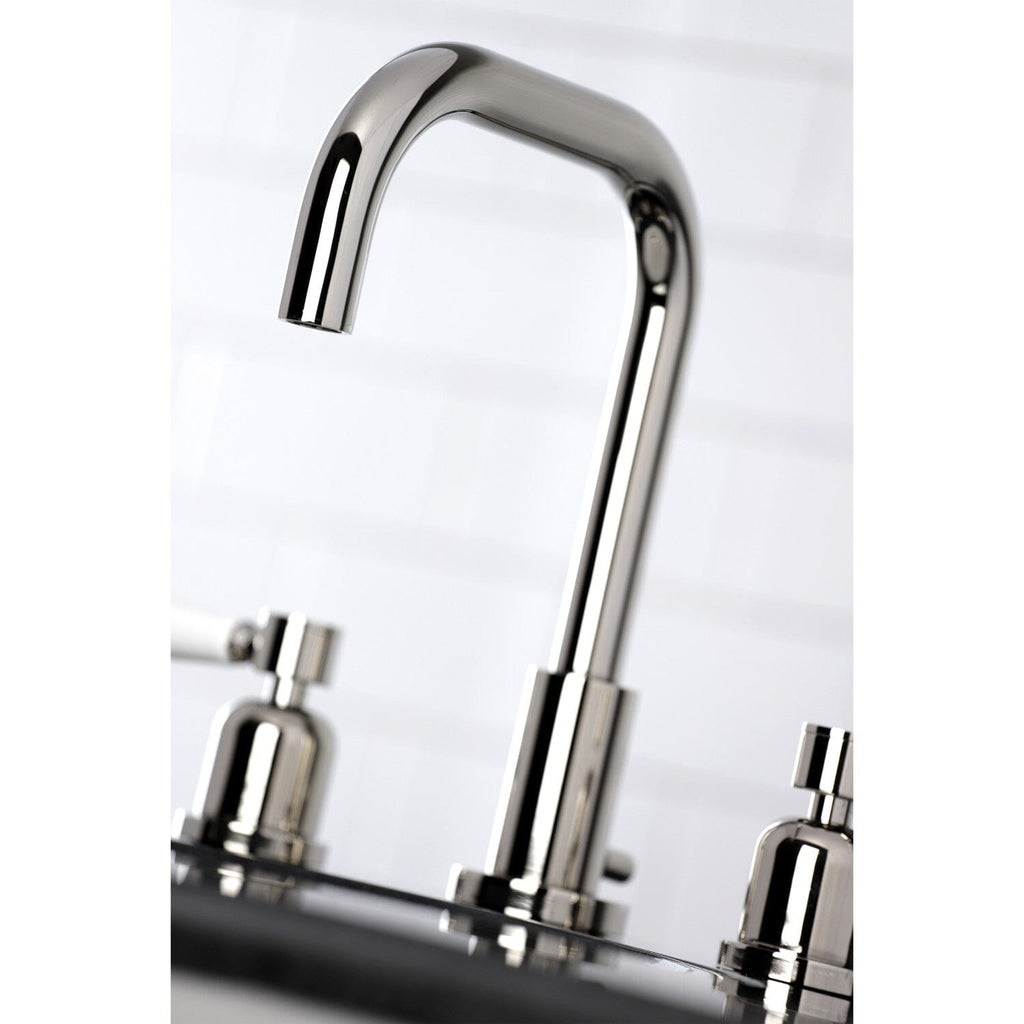 Paris Two-Handle 3-Hole Deck Mount Widespread Bathroom Faucet with Brass Pop-Up