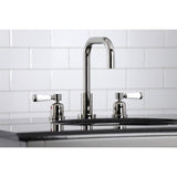 Paris Two-Handle 3-Hole Deck Mount Widespread Bathroom Faucet with Brass Pop-Up