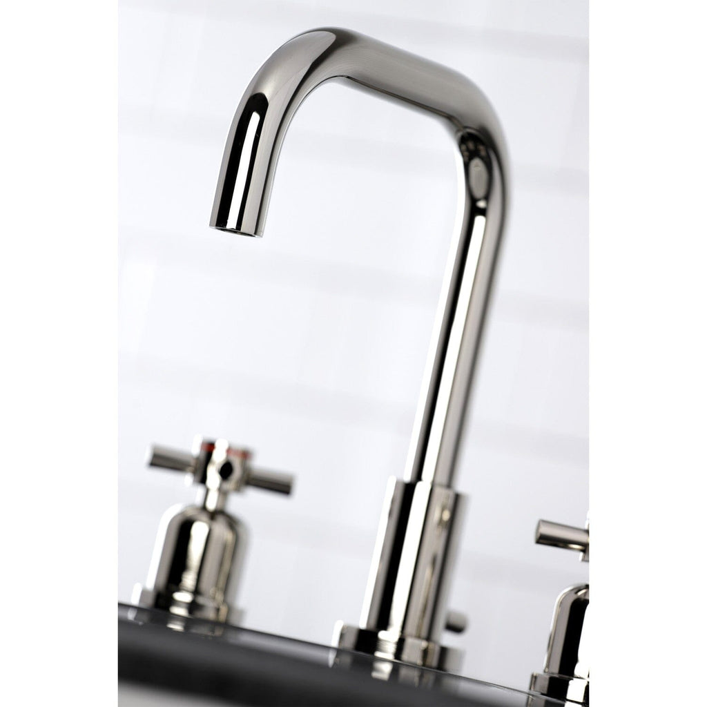Concord Two-Handle 3-Hole Deck Mount Widespread Bathroom Faucet with Brass Pop-Up