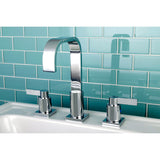 NuvoFusion Two-Handle 3-Hole Deck Mount Widespread Bathroom Faucet with Pop-Up Drain
