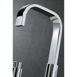 NuvoFusion Two-Handle 3-Hole Deck Mount Widespread Bathroom Faucet with Pop-Up Drain