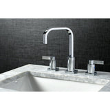 NuvoFusion Two-Handle 3-Hole Deck Mount Widespread Bathroom Faucet with Pop-Up Drain