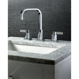 NuvoFusion Two-Handle 3-Hole Deck Mount Widespread Bathroom Faucet with Pop-Up Drain